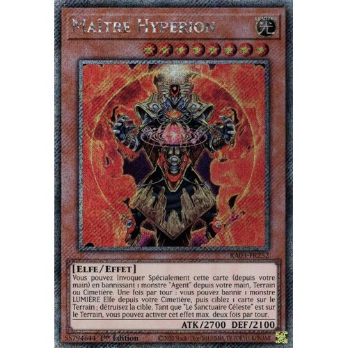 Yu Gi Oh Ra03 Fr252 Maître Hypérion Platinum Secret Rare