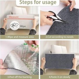 Protecteur De Canapé En Panneau Grattage Pour Chat Avec Tapis D'escalade Diy, Tapis Grattage Adhésif Pour Chat, Panneau Grattage Pour Chat, Gris40*200cm