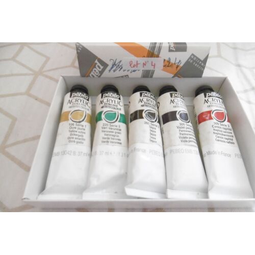 Peinture Acrylique Tube De 37ml Pebeo Lot De 5 Colis 4