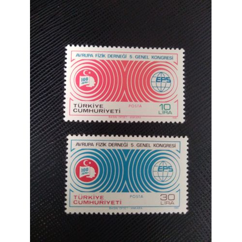 Timbre Turquie Yt 2338 - 2939 Série : 5e Congrès De La Société Européenne De Physique 1981 (040409 )
