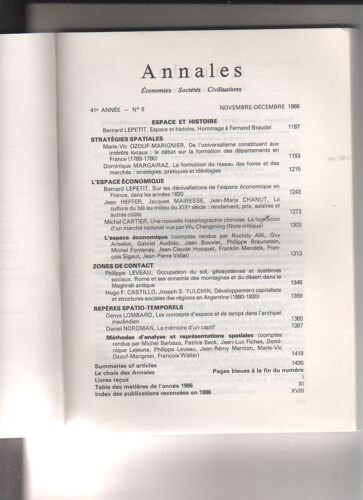 Espace Et Histoire Hommage À Fernand Braudel