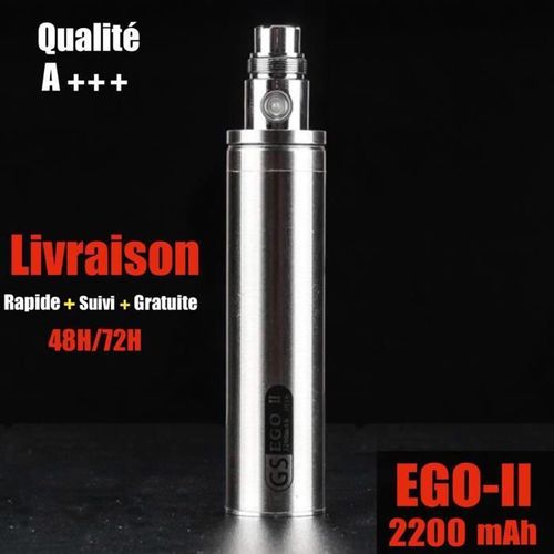 Batterie eGo II 2200 mAH Cigarette électronique ARGENT