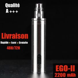 Batterie eGo 2200 mAH Cigarette électronique ego t batterie 2200 mah ARGENT