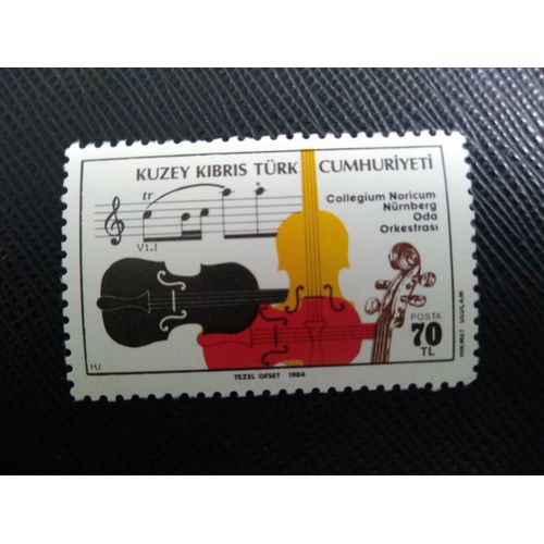 Timbre Chypre Nort – Turquie Y T 140 L'orchestre De Chambre De Nuremberg Arrive 1984 (040409 )