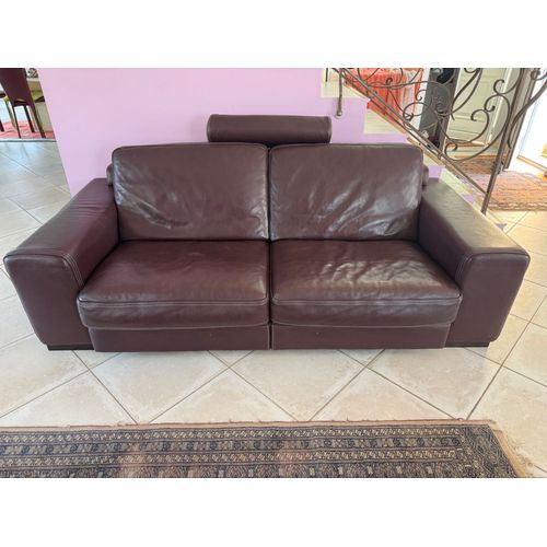 Canapé + 2 Fauteuils En Cuir Roche Bobois