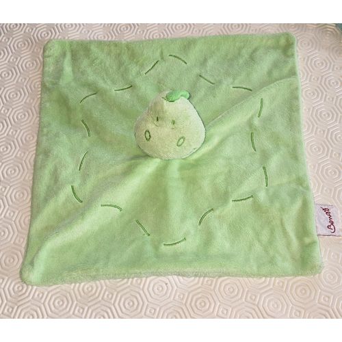 Doudou Dinosaure Plat Carré Vert Bengy