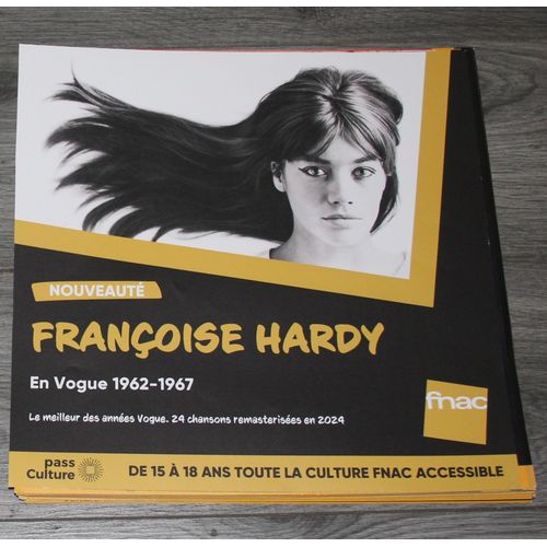Rare Plv 30x30cm Francoise Hardy En Vogue 1962-1967 / Magasins Fnac