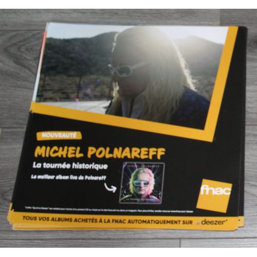Rare Plv 30x30cm Michel Polnareff La Tournée Historique / Magasins Fnac