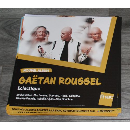Rare Plv 30x30cm Gaetan Roussel Eclectique / Magasins Fnac