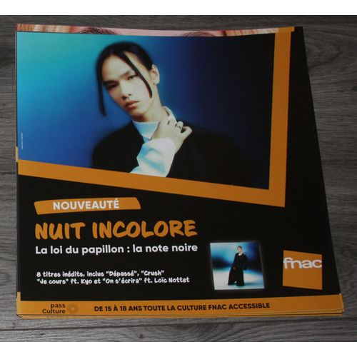 Rare Plv 30x30cm Souple Nuit Incolore La Loi Du Papillon - La Note Noire / Magasins Fnac