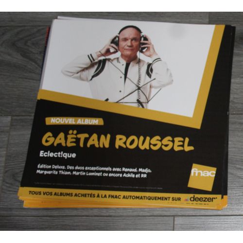 Rare Plv 30x30cm Souple Gaetan Roussel Eclectique Edition De Luxe / Magasins Fnac