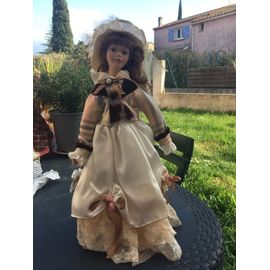 Grande Poupée Porcelaine Tenue 1920 35 Cm