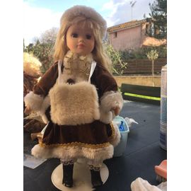 Poupée Porcelaine Type Folklorique Blonde 28 Cm