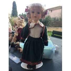 Petite Poupée Folklorique Porcelaine 28 Cm