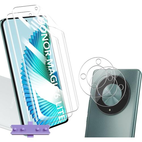 Protection Écran [Non-Verre Trempé] Pour Honor Magic 6 Lite Et Caméra Arrière Protecteur Verre Trempé [2+2 Pièces],Tpu Flexible Protection Écran Pour Honor Magic 6 Lite Protection Écran