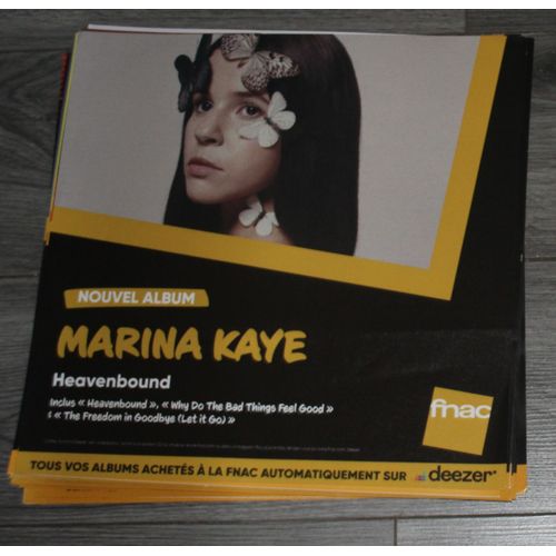 Rare Plv Souple 30x30cm Marina Kaye Heavenbound / Magasins Fnac
