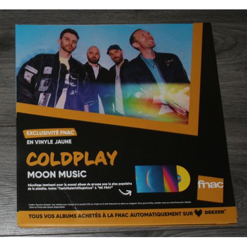 Rare Plv 30x30cm Souple Coldplay Moon Music / Magasins Fnac