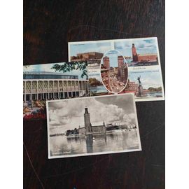 Lot De 3 Cartes Postales Écrites Du Danemark Stockholm