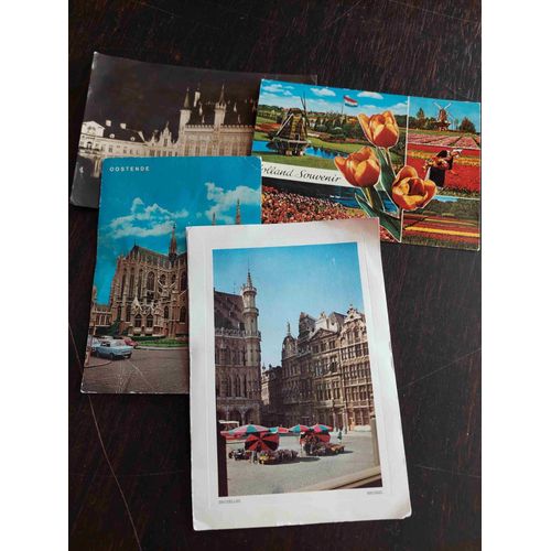 Lot De 4 Cartes Postales Modernes Et Écrites De Belgique