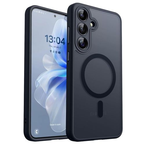Coque Mat Magnétique pour Samsung Galaxy S25, Compatible avec MagSafe, Protection d'objectif ,Coque Translucide Arrière Antichoc - HQSELECTION®