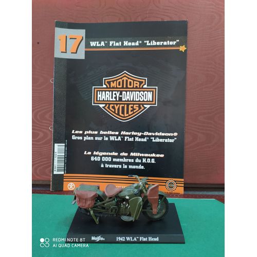 Moto Miniature Harley Davidson Wla Flat Head « Liberator » (Collection Hachette 2001 N°17)