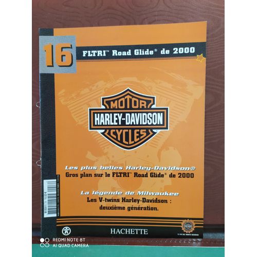 Livret De La Moto Miniature Harley Davidson Fltri Road Glide De 2000 (Collection Hachette 2001 N°16)