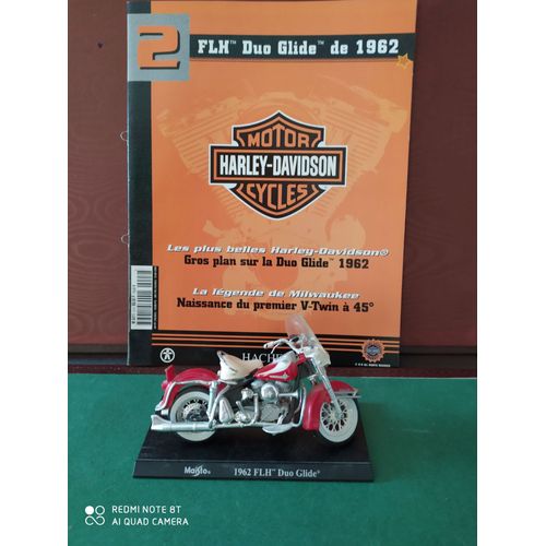 Moto Miniature Harley Davidson Flh Duo Glide De 1962 (Collection Hachette 2001 N°2)