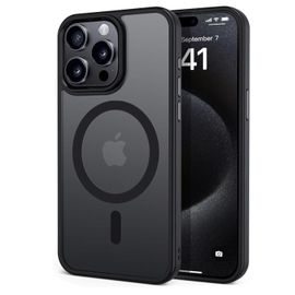 Coque Mat Magnétique pour iPhone 15 PRO, Compatible avec MagSafe, Protection d'objectif ,Coque Translucide Arrière Antichoc - HQSELECTION®