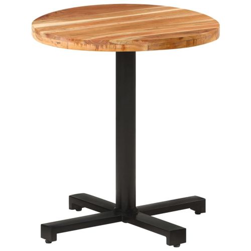 Vidaxl Table De Bistro Ronde Ø70x75 Cm Bois D'acacia Massif