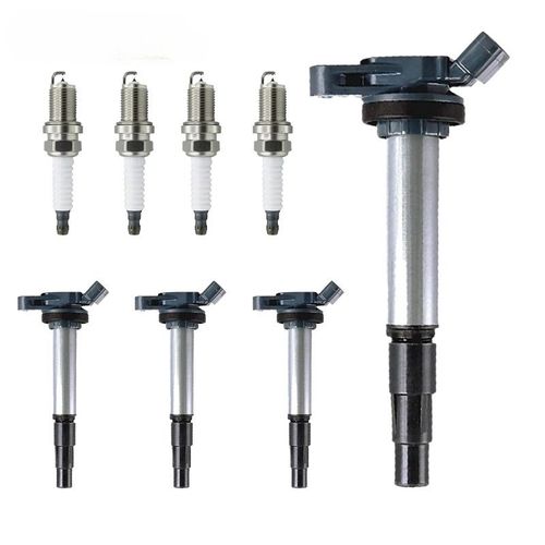 4 Bobines D'allumage Uf496 + 4 Bougies D'allumage 4912 Pour Toyota 90919-02258 Ilkar7b11