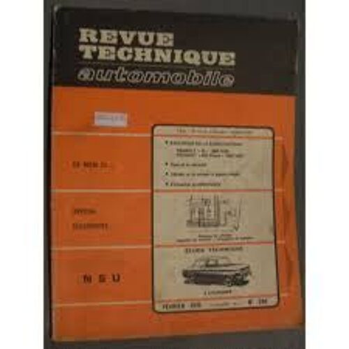 Revue Technique Automobile N°286-Spécial Électricité-Nsu