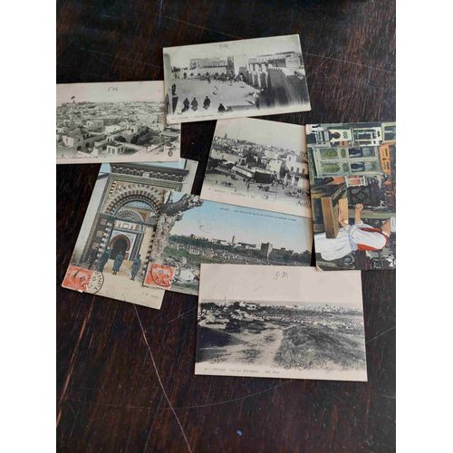 Lot De 7 Cartes Postales Anciennes, Dont Franchise Postale, 1915 Tirailleurs, De Tunisie : Sousse