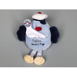 Doudou Pingouin Mouchoir Bleu Rouge Blanc Sucre D'orge