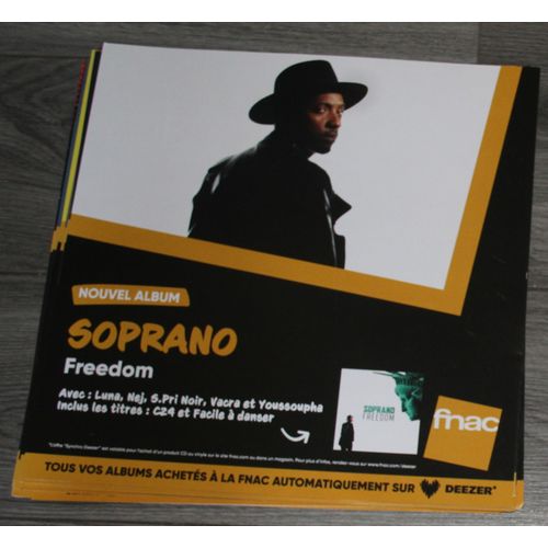 Rare Plv 30x30cm Souple Soprano Freedom / Magasins Fnac
