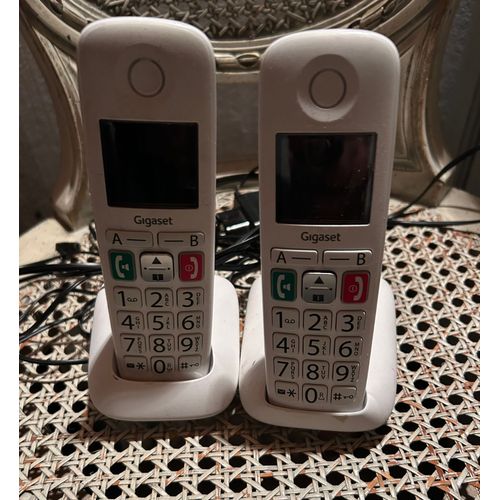 2 téléphones sans fils avec base Gigaset E290H
