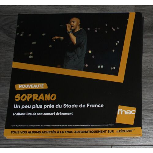 Rare Plv Souple 30x30cm Soprano Un Peu Plus Près Du Stade De France / Magasins Fnac