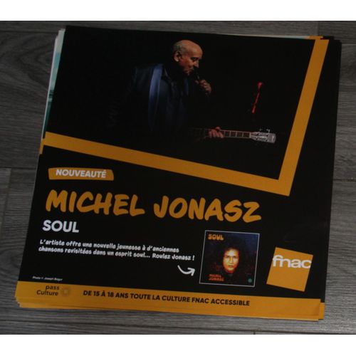 Rare Plv Souple 30x30cm Michel Jonasz Soul / Magasins Fnac