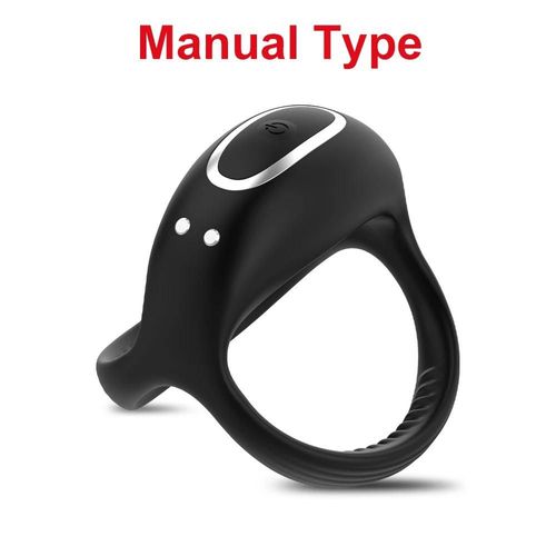 Anneau Pénien Vibrant Pour Hommes Anneaux De Pénis En Silicone Vibration Intense Vibrateur Pour Hommes Plus Longtemps Plus Fort Érection Jouets Sexuels Pour Adultes--Manual Type