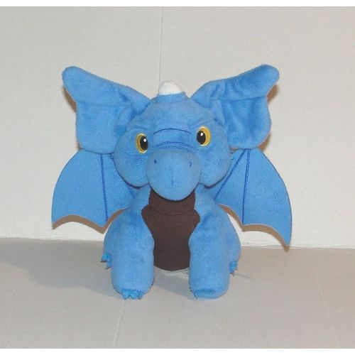 peluche azuro le dragon bleu marron auzou