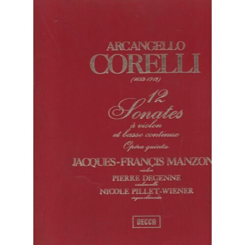 Arcangello Corelli 12 Sonates À Violon Et Basse Continue - Opera Quinta - Coffret Triple 33 Rpm Livret