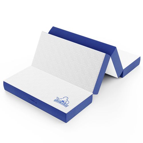 Matelas Canapé Convertible Pliable 120x195x10cm, Matelas Pliable En Mousse À Mémoire, Avec Housse Lavable