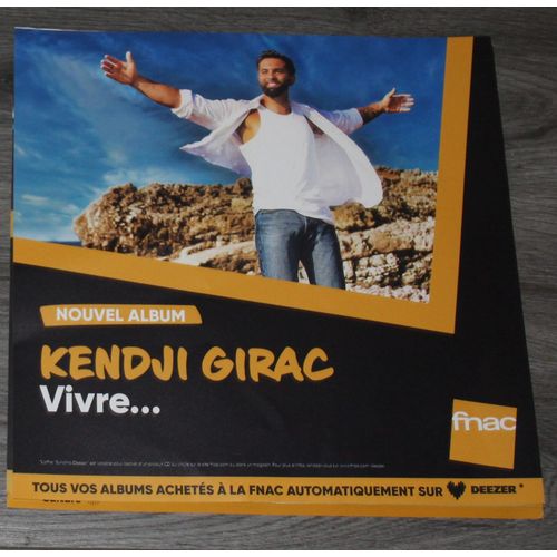 Rare Plv Souple 3030cm Kendji Girac Vivre... / Magasins Fnac