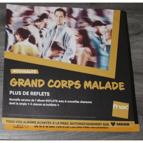 Rare Plv 30x30cm Souple Grand Corps Malade Plus De Reflets / Magasins Fnac
