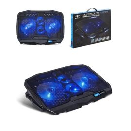 Support refroidisseur - Spirit of Gamer - AIRBLADE 600 - 4 ventilateurs silencieux - LED bleue - USB 2 ports