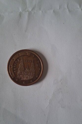 Piece De 5 Centimes D'espagne De 1999 Très Rare Et En Très Bon État