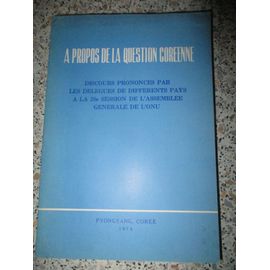 A Propos De La Question Coréenne