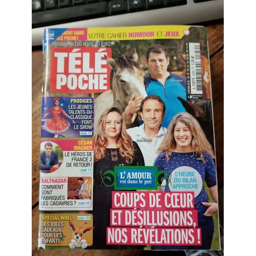 Tele Poche 2859 Du 23/11/2020 Amour Dans Le Pré Wagner Balthazar Jeunes Talents