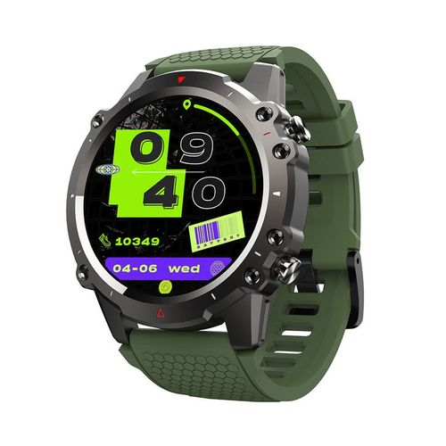Dm52 Smartwatch, Ecran Hd De 1,45 Pouces, Musique, Frequence Cardiaque, Oxygene Du Sang, Plusieurs Modes D'exercice, Appels Bluetooth, Android Ios Smartwatch, Vert
