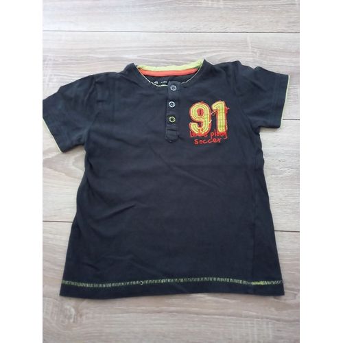 Tee-Shirt Manches Courtes Noir Marque Gémo Taille 6 Ans