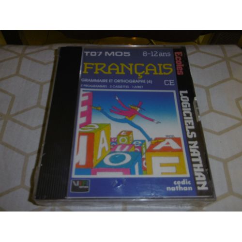 Cassette Francais Grammaire Et Orthographe N° 4 Ce 8/12ans Pour Thomson To7/Mo5 Nathan 4n4017